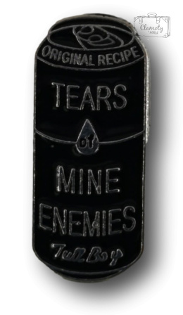 PRZYPINKA PUSZKA CZARNA TEARS METAL PIN 1