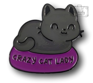 Przypinka Metalowa Kot Crazy Cut Lady Metal Pin
