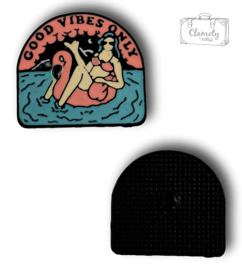 PRZYPINKA GOOD VIBES ONLY METAL PIN 2