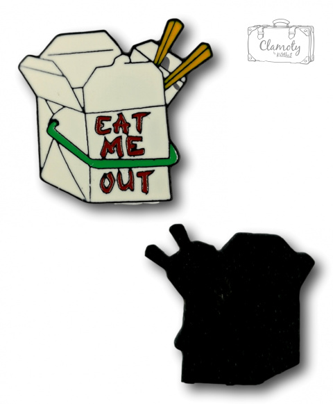 PRZYPINKAEAT ME OUT METAL PIN