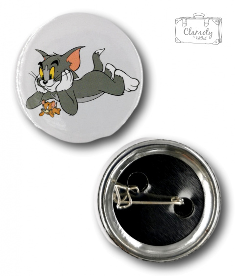 PRZYPINKA OKRĄGŁA TOM&JERRY METAL PIN 2