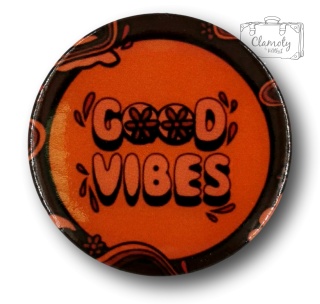 Przypinka Metalowa Okrągła Good Vibes Metal Pin