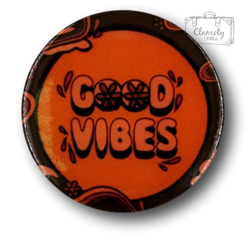 PRZYPINKA OKRĄGŁA GOOD VIBES METAL PIN 1