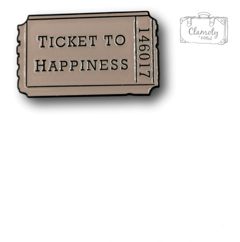 Przypinka Metalowa Ticket To Happiness Metal Pin