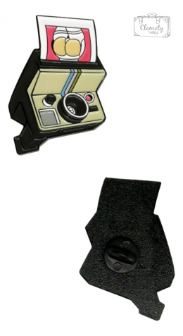 Przypinka aparat fotograficzny ze zdjęciem Metal Pin