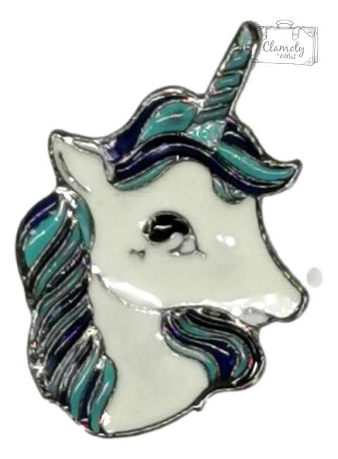 Przypinka Głowa Konia Jednorożec  Metal Pin 1