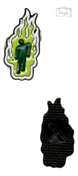 Przypinka billie eilish logo zielone Metal Pin