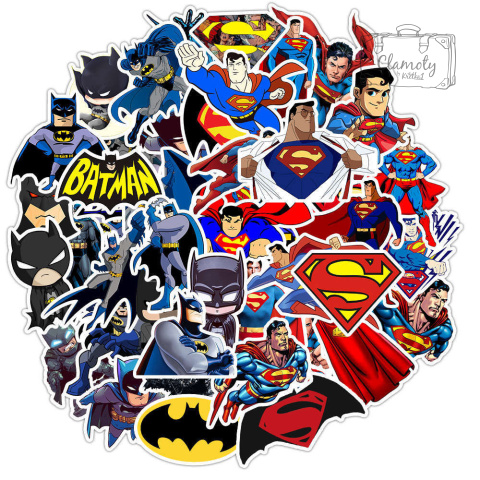 Zestaw Naklejek Sticker Bomb Batman Superman n46