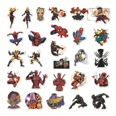 Zestaw Naklejek Sticker Bomb Superbohaterowie n114
