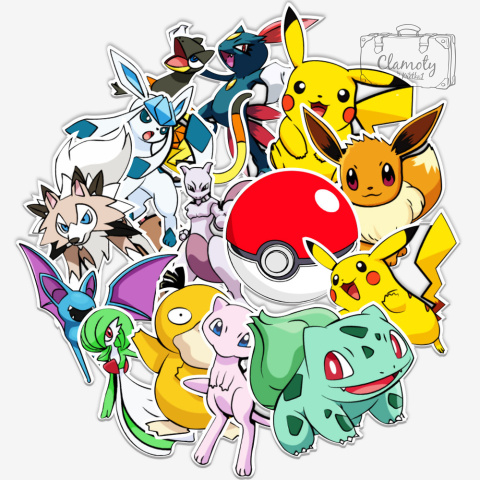 Zestaw Naklejek Naklejki Sticker Bomb Pokemony N 9