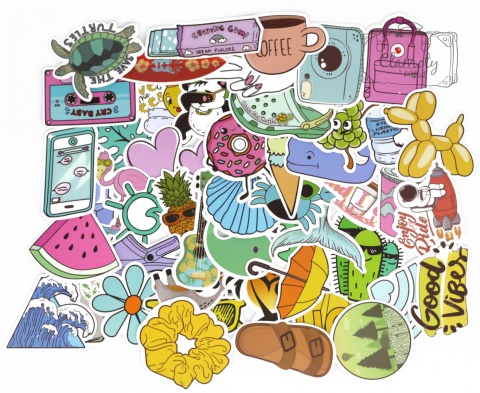 Zestaw Naklejek Sticker Bomb Wlepy Kolorowy Mix 3