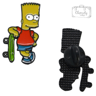 Przypinka Bart Simpson Deskorolka Metal Pin