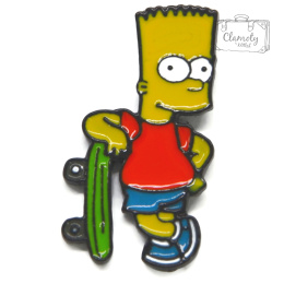 Przypinka Bart Simpson Deskorolka Metal Pin