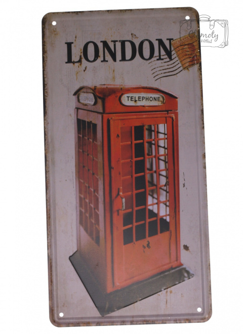 Tabliczka Ozdobna Blacha London Budka Retro Vintage