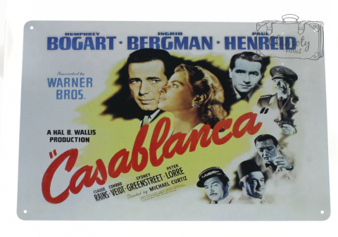 Tabliczka Ozdobna Blacha Casablanca Retro Vintage