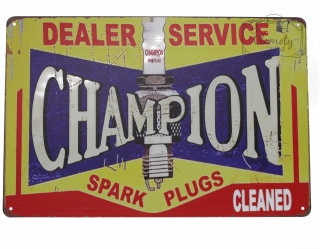 Tabliczka Ozdobna Blacha Champion Dealer Retro