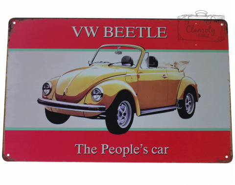 Tabliczka Ozdobna Blacha Beetle Retro Vintage