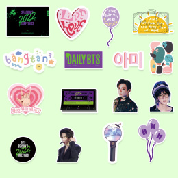 Zestaw Naklejek Sticker Bomb Wlepy BTS KPop 176