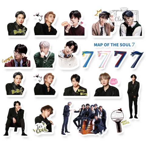 Zestaw Naklejek Sticker Bomb Wlepy BTS KPop Wlepki 2
