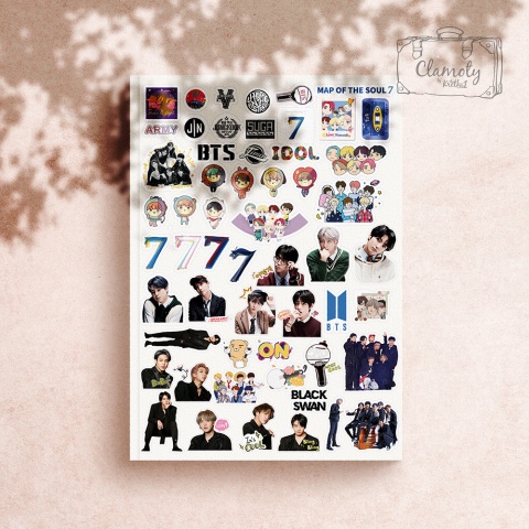 Zestaw Naklejek Sticker Bomb Wlepy BTS KPop Wlepki 3