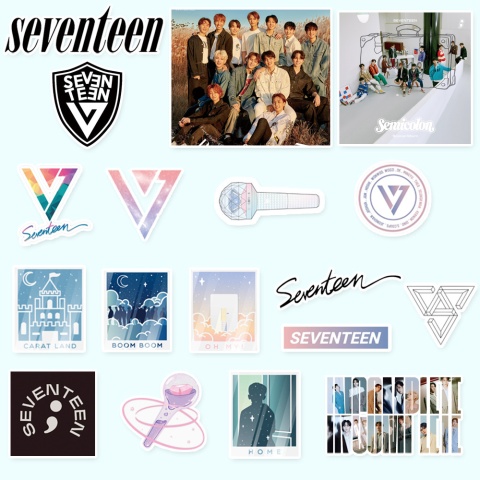 Zestaw Naklejek Sticker Bomb Wlepy Seventeen KPop
