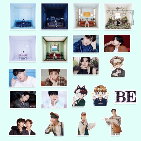 Zestaw Naklejek Sticker Bomb Wlepy Be K-Pop Wlepki