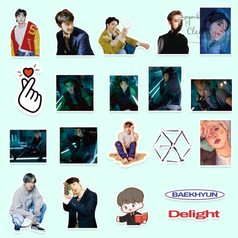 Zestaw Naklejek Sticker Bomb Wlepy Be K-Pop Wlepki