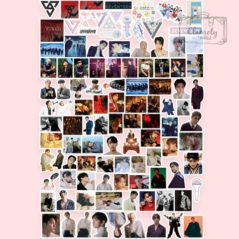 Zestaw Naklejek Sticker Bomb Wlepy Seventeen Kpop n64