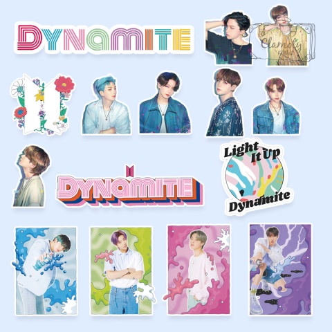 Zestaw Naklejek Sticker Bomb Wlepy Dynamite KPop