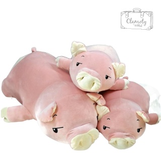 Maskotka Pluszak Świnka Pluszowa Różowa Gładka