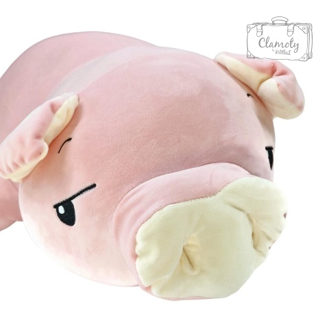 Maskotka Pluszak Świnka Pluszowa Różowa Gładka