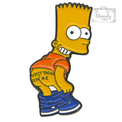 Przypinka Bart Simpson Spodnie w Dół Metal Pin