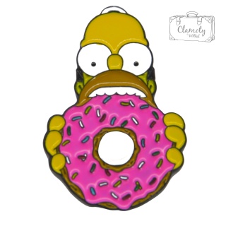Przypinka Homer Simpson Różowy Donut Metal Pin