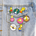 Przypinka Homer Simpson Krzaki Zielona Metal Pin