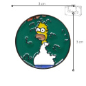 Przypinka Homer Simpson Krzaki Zielona Metal Pin Wymiar