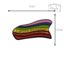 Przypinka Flaga Tęcza Study Rainbow Metal Pin wymiar