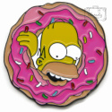 Przypinka Homer Simpson W Donucie Różowa Metal Pin