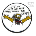 Przypinka Homer Simpson No Beer No TV Metal Pin