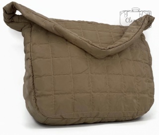 Torba Damska Na Ramię Beżowa Pikowana Typ Shopper