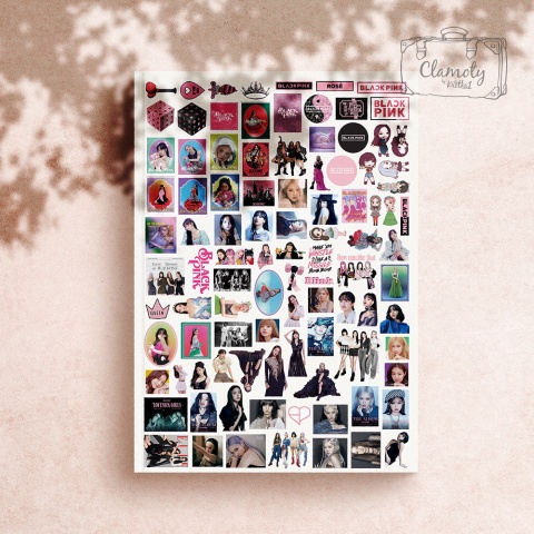 Zestaw Naklejek Sticker Bomb Wlepy Black Pink 2 N51