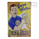 Tabliczka Ozdobna Blacha Vintage Retro Drink Beer