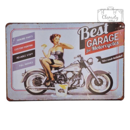 Tabliczka Ozdobna Blacha Vintage Best Garage Motor