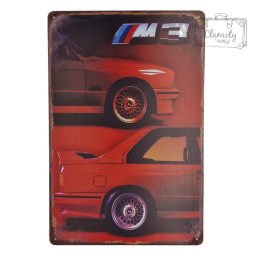 Tabliczka Ozdobna Blacha Vintage Retro BMW M3 1