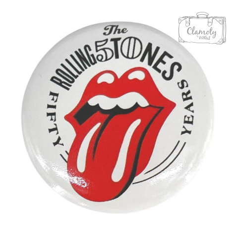 Przypinka Metalowa Okrągła Rolling Stones Mała