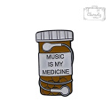 Przypinka Metalowa Metal Pin Music Is My Medicine