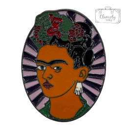 Przypinka Metalowa Metal Pin Frida Kahlo Portret