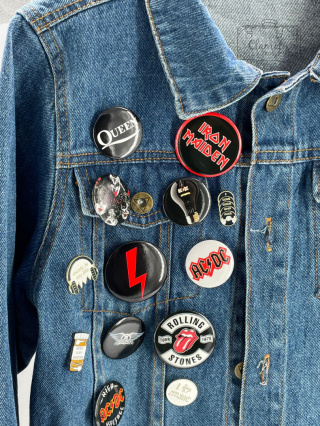 Przypinka Metalowa Metal Pin Kot Kowboj Kapelusz