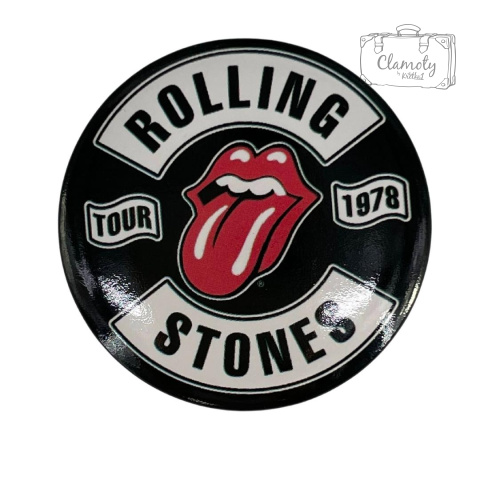 Przypinka Metalowa Okrągła Rolling Stones Tour 1