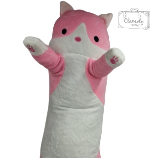 Maskotka Pluszak Kotek Różowo Biały Pluszowy 150CM