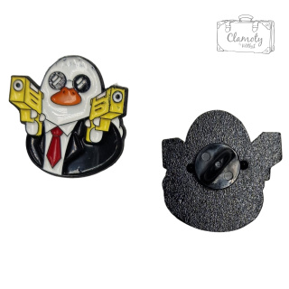 Przypinka Metalowa Metal Duck Kaczka z Bronią